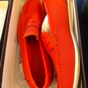 Roma Rio boat shoes beautiful size 8 Men's Orange Driving Loafers. Great style!